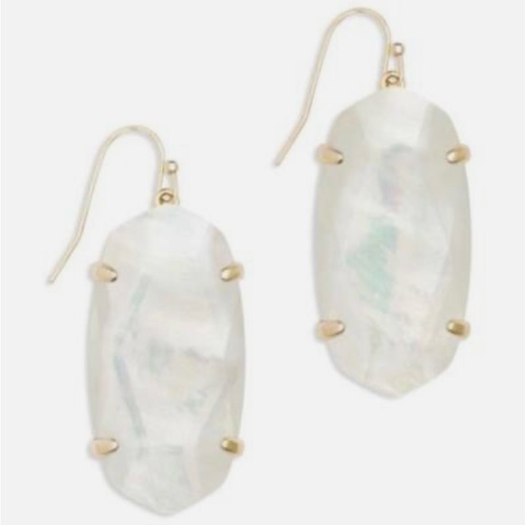 Kendra Scott Jewelry - Kendra Scott Esme Mother of Pearl drop earrings gold/white